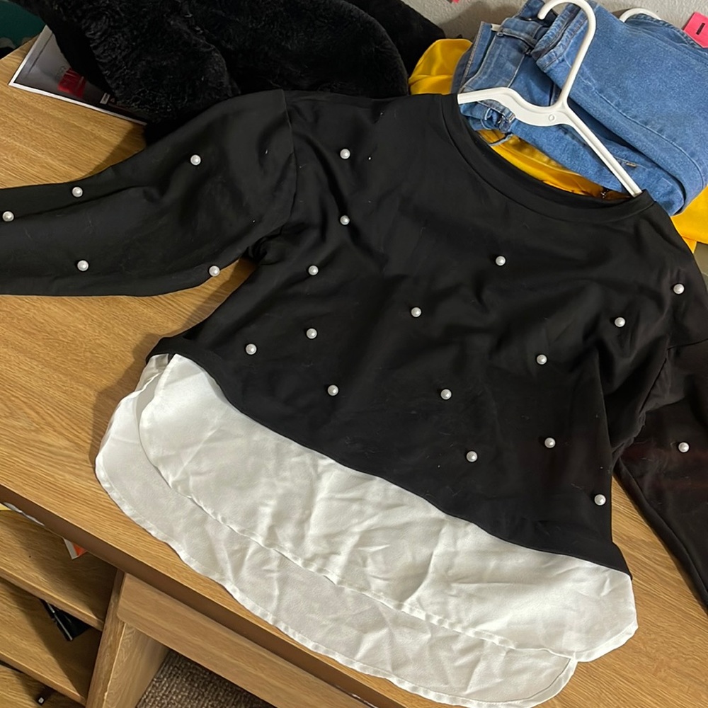 pearled blouse